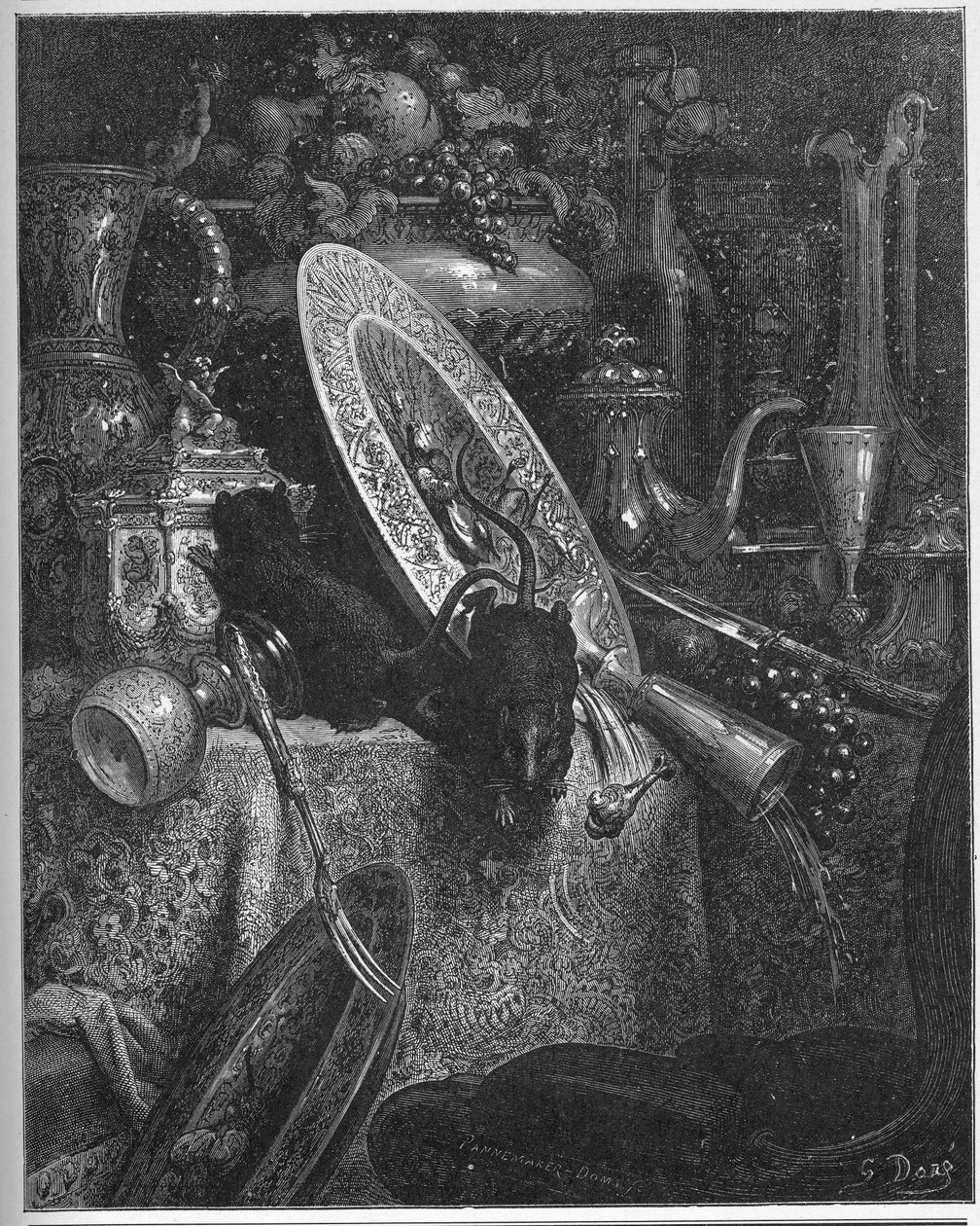 Le rat de ville et le rat des champs - Mysz miejska i mysz wiejska - z "Bajek" Jeana de La Fontaine
