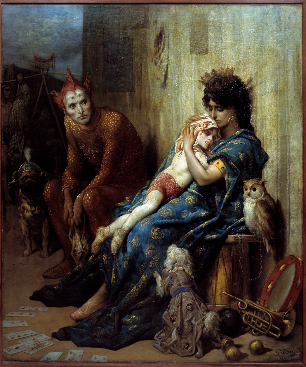 Les Saltimbanks Obraz Gustave Dore (1832-1883) autorstwa Gustave Dore
