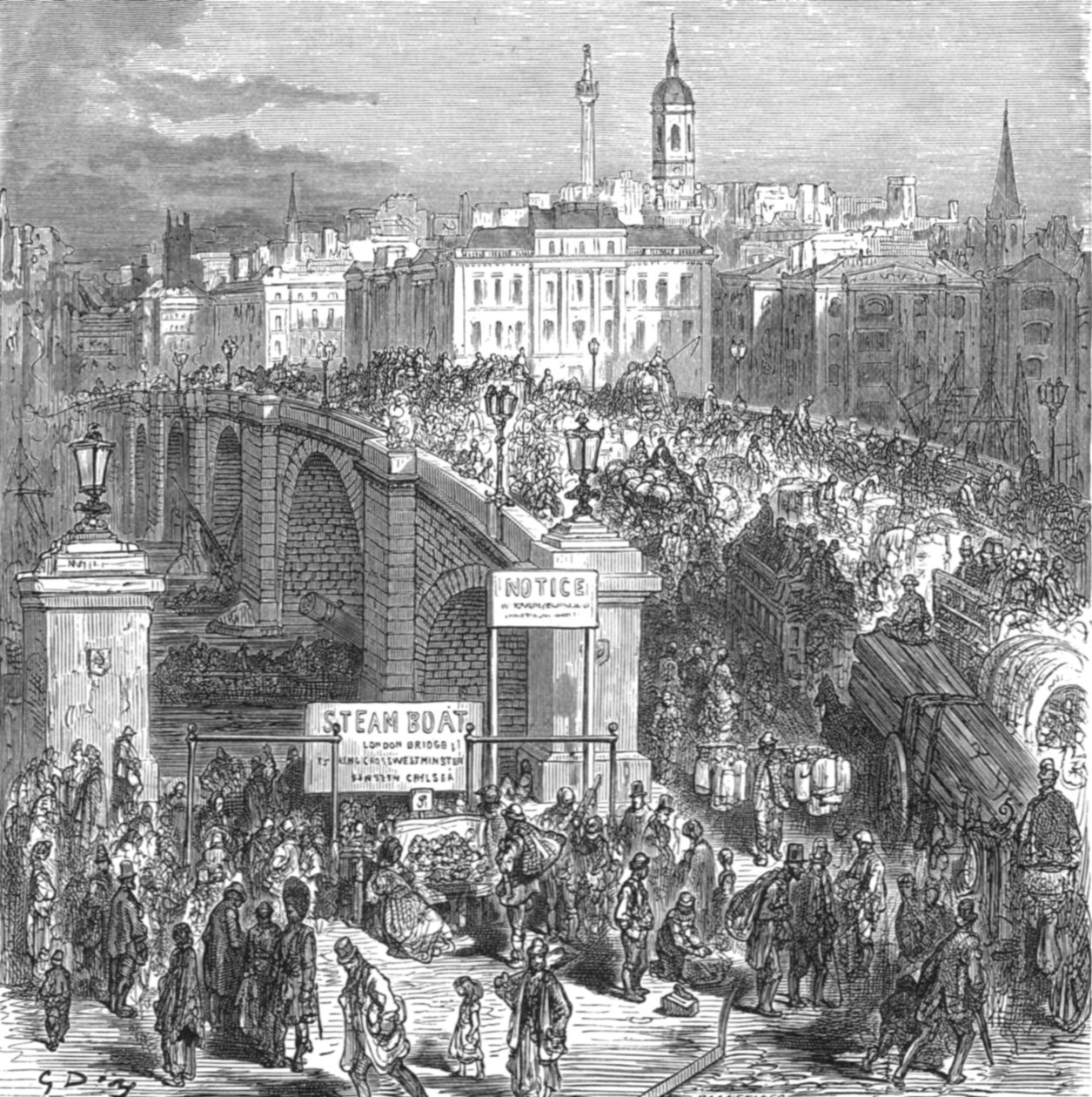 "Most Londyński, 1872", 1872. autorstwa Gustave Dore