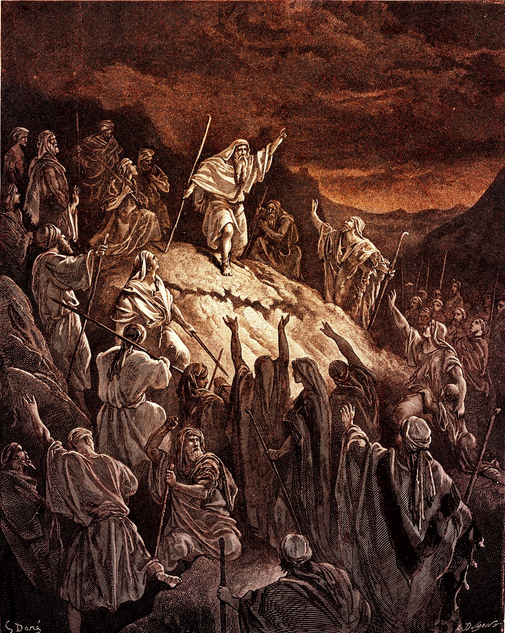 Mattathias apeluje do żydowskich uchodźców autorstwa Doré - Biblia autorstwa Gustave Dore