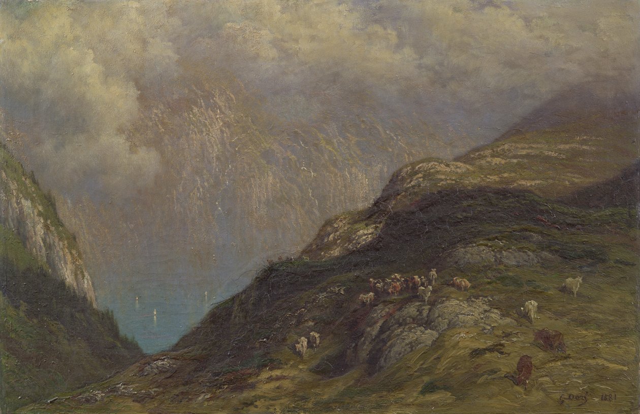 Górzysty krajobraz autorstwa Gustave Dore