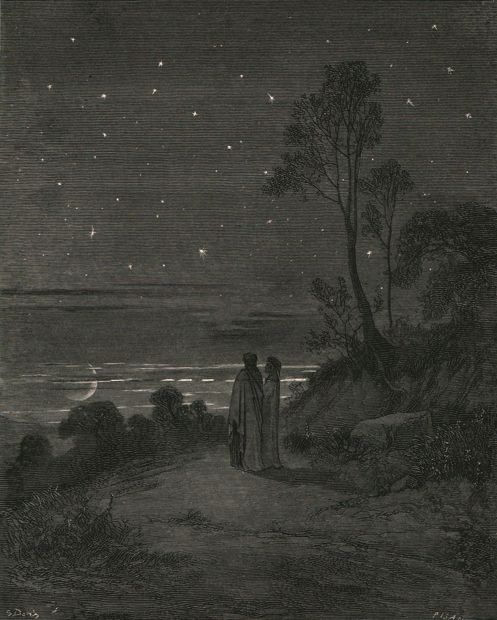 Teraz upłynął dzień, około 1890 roku. autorstwa Gustave Dore