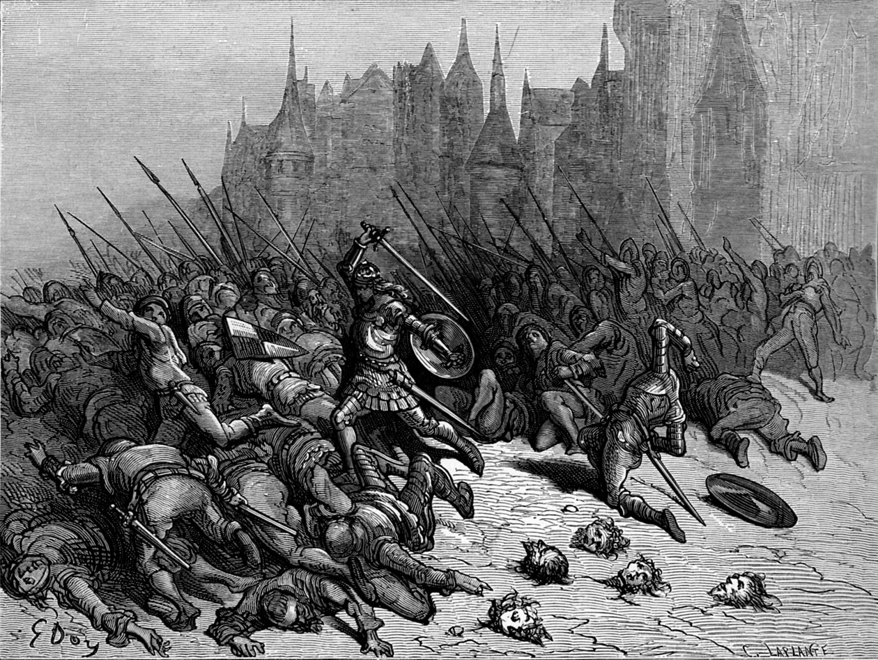 Orlando Furioso autorstwa Ludovico Ariosto autorstwa Gustave Dore