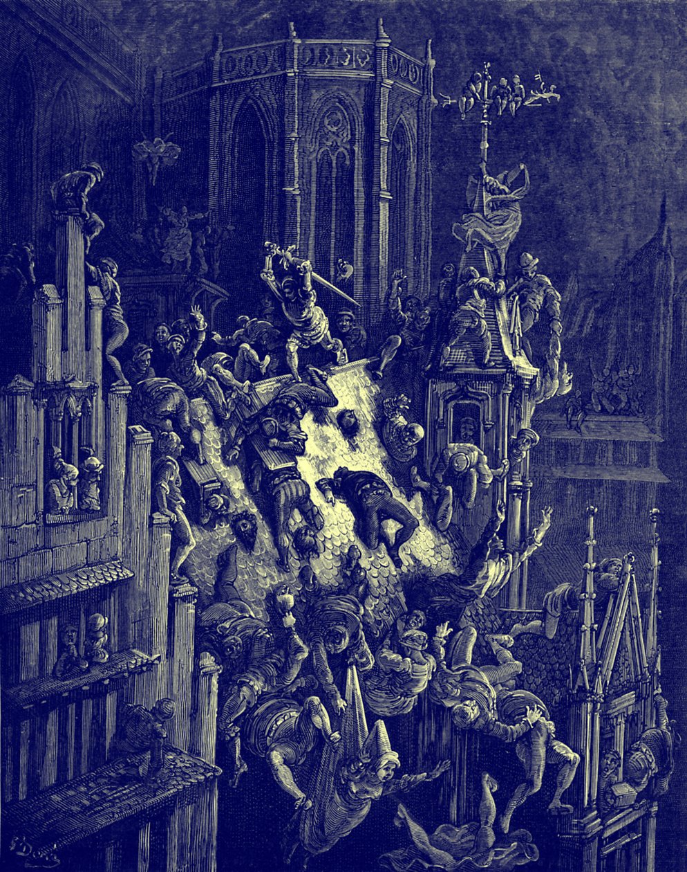 Orlando Furioso autorstwa Ludovico Ariosto autorstwa Gustave Dore