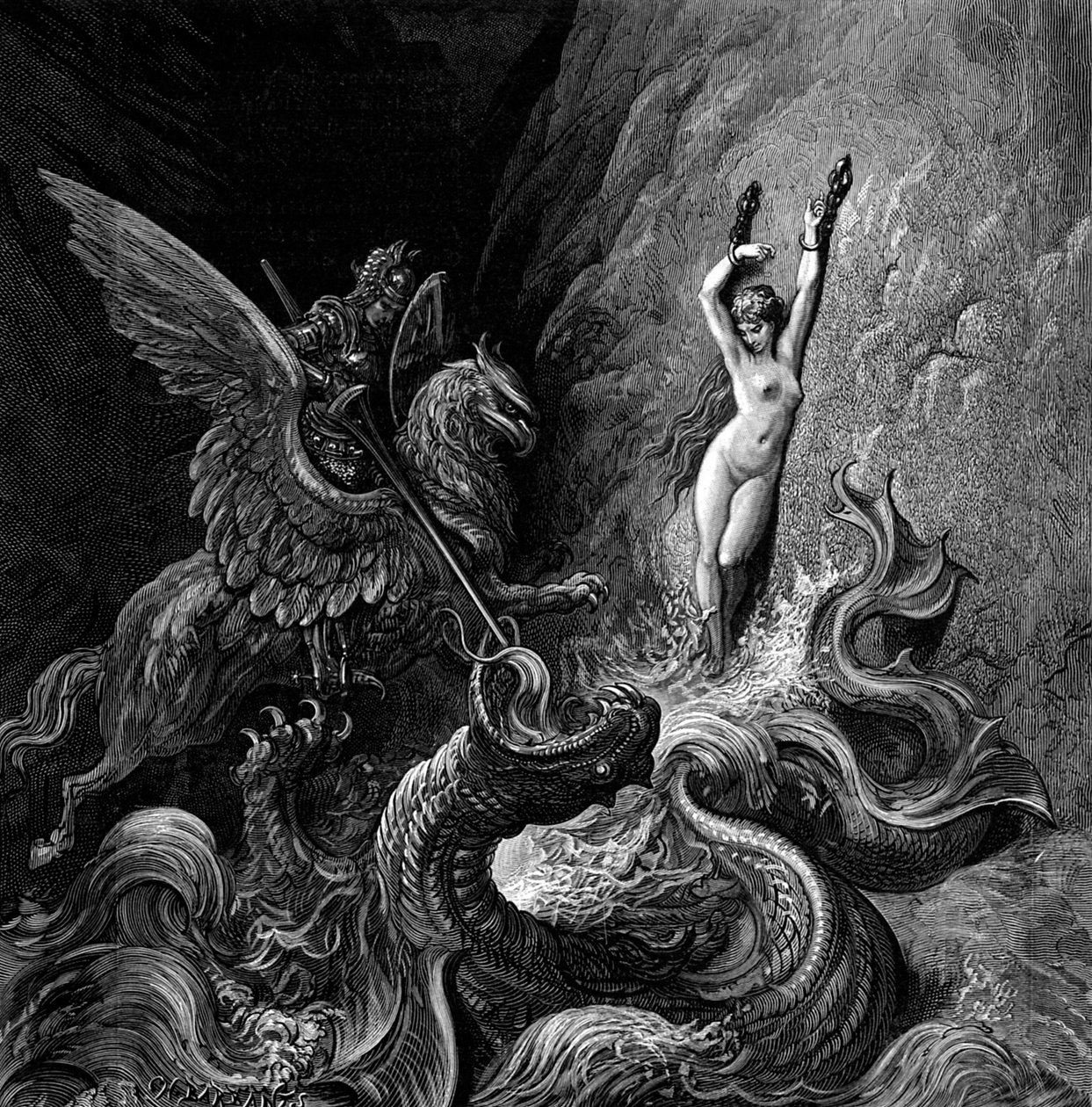 Orlando Furioso zilustrowany przez Gustave Doré autorstwa Gustave Dore