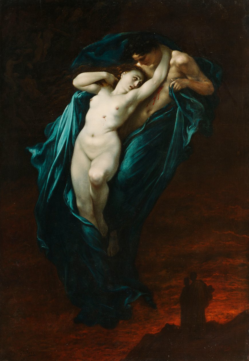 Paolo i Francesca z Rimini, 1863 autorstwa Gustave Dore