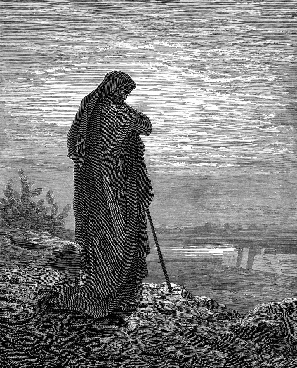 Prorok Amos, rycina Gustave Doré - Biblia autorstwa Gustave Dore