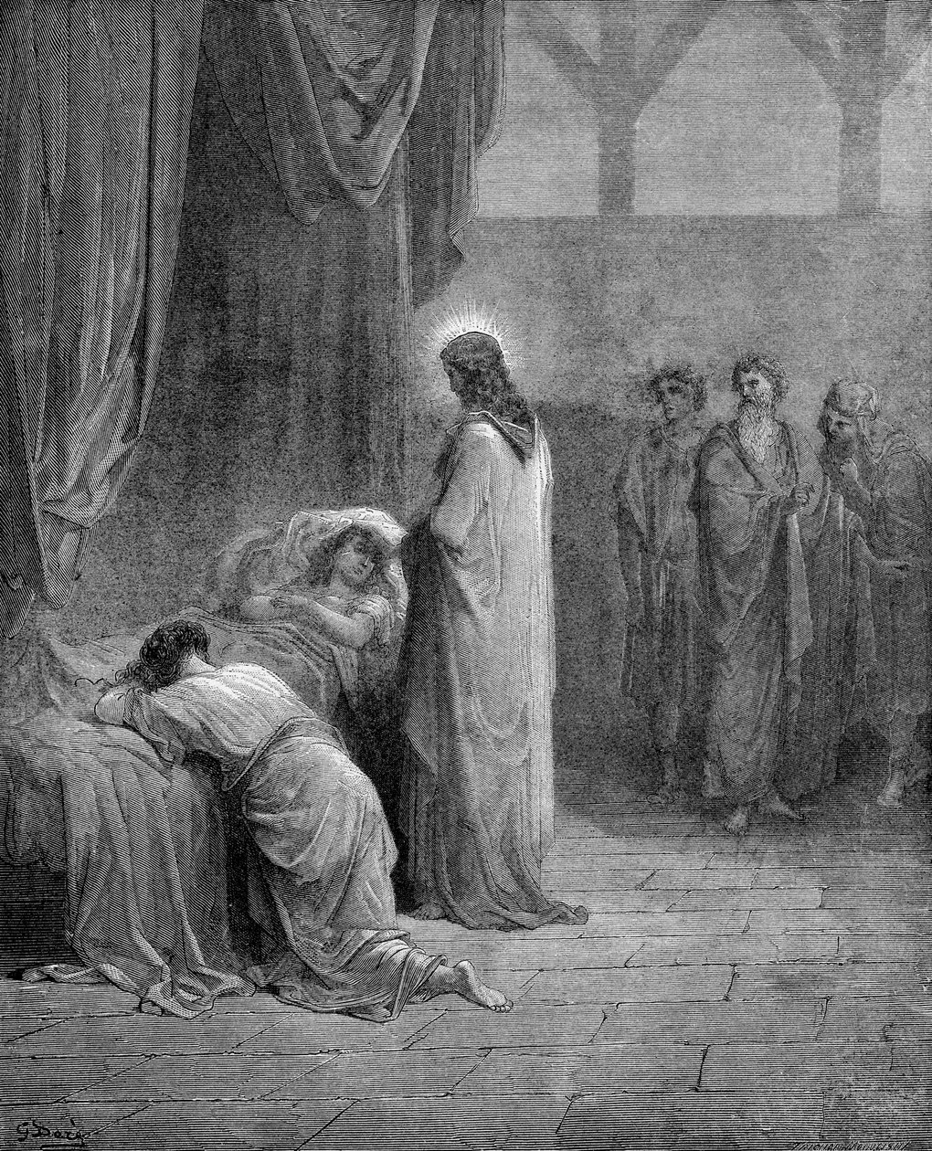 Wychowanie córki Jaira autorstwa Gustave Dore