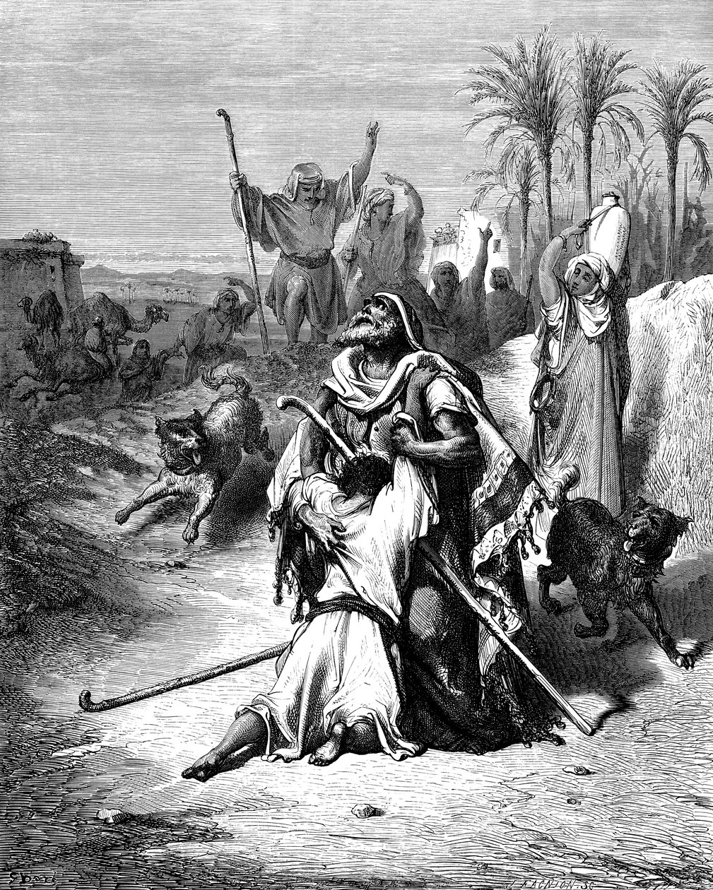Powrót syna marnotrawnego, 1865-1866 autorstwa Gustave Dore