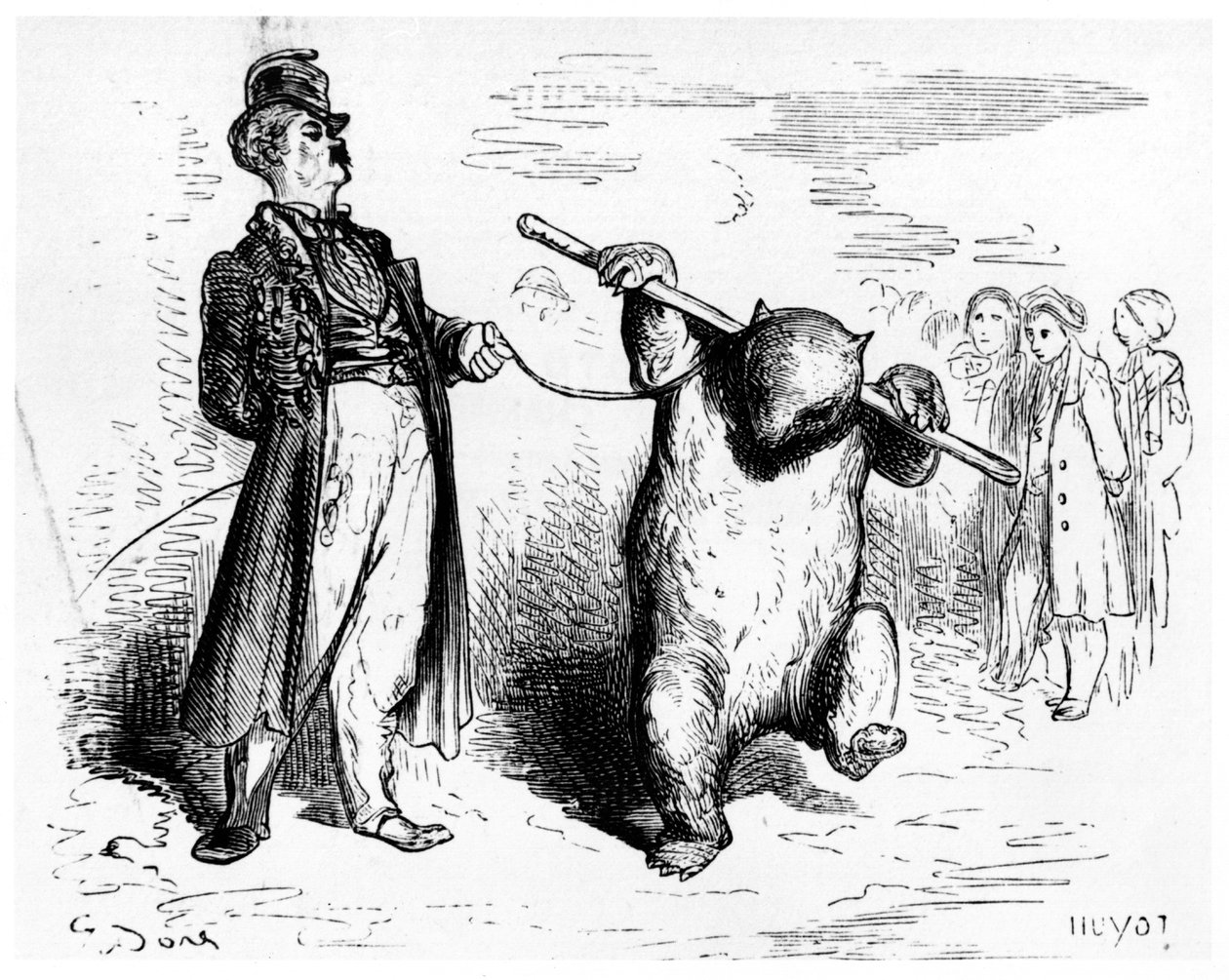 Ring Master, ilustracja z „Voyage aux Pyrenees” Hippolyte Taine (1828-93), Hachette, Paryż, opublikowana 1860 autorstwa Gustave Dore