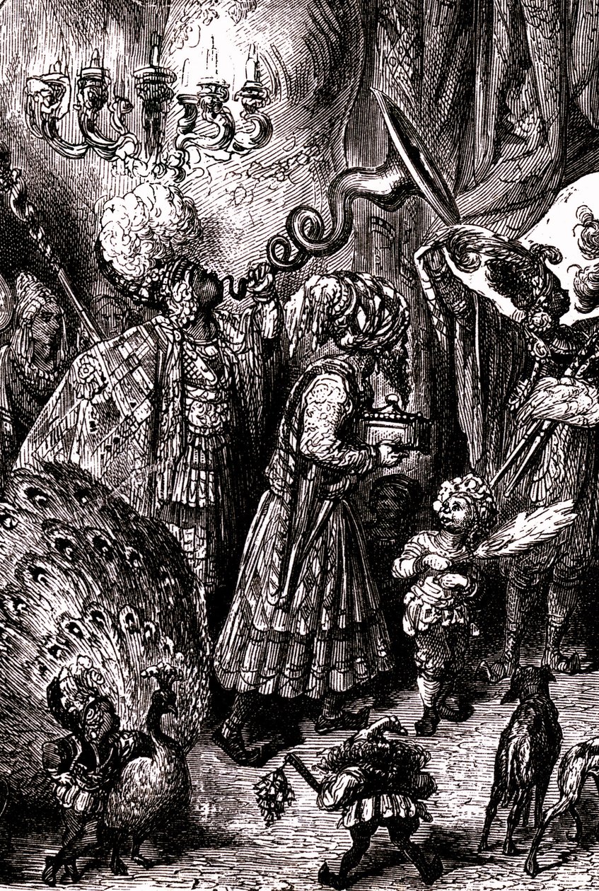 Sindbad żeglarz (Sinbad) - opowieść o tysiącu i jednej (1001) nocy - ilustracja Gustave