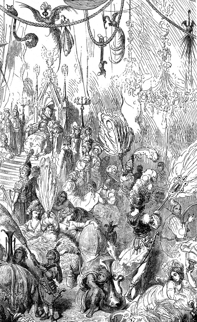 Sindbad żeglarz (Sinbad) - opowieść o tysiącu i jednej (1001) nocy - ilustracja Gustave
