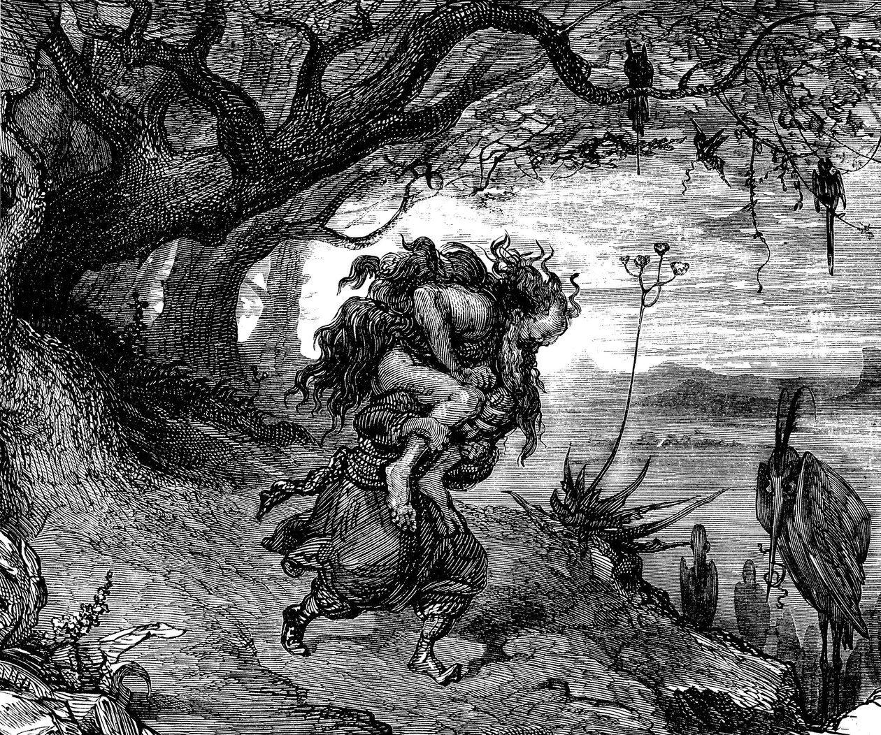 Sindbad żeglarz (Sinbad) - opowieść o tysiącu i jednej nocy (1001) - ilustracja Gustave