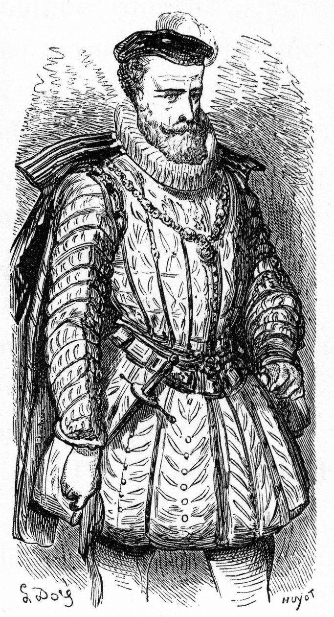Sully (Maksymilian z Bethune, baron de Rosny, książę Sully autorstwa Gustave Dore