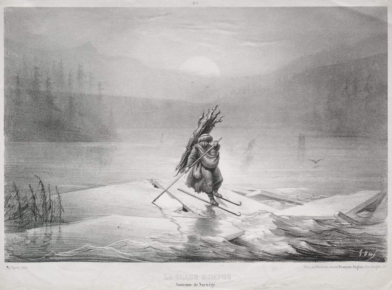 Łamiący lód, pamiątka Norwegii autorstwa Gustave Dore
