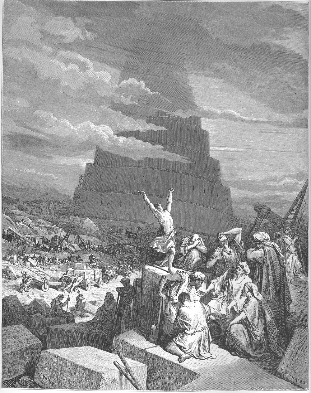 Pomieszanie języków, 1897 autorstwa Gustave Dore