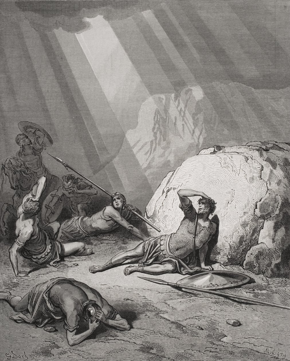 Nawrócenie św. Pawła, Dz 9:1-6, ilustracja z „The Holy Bible” Dore