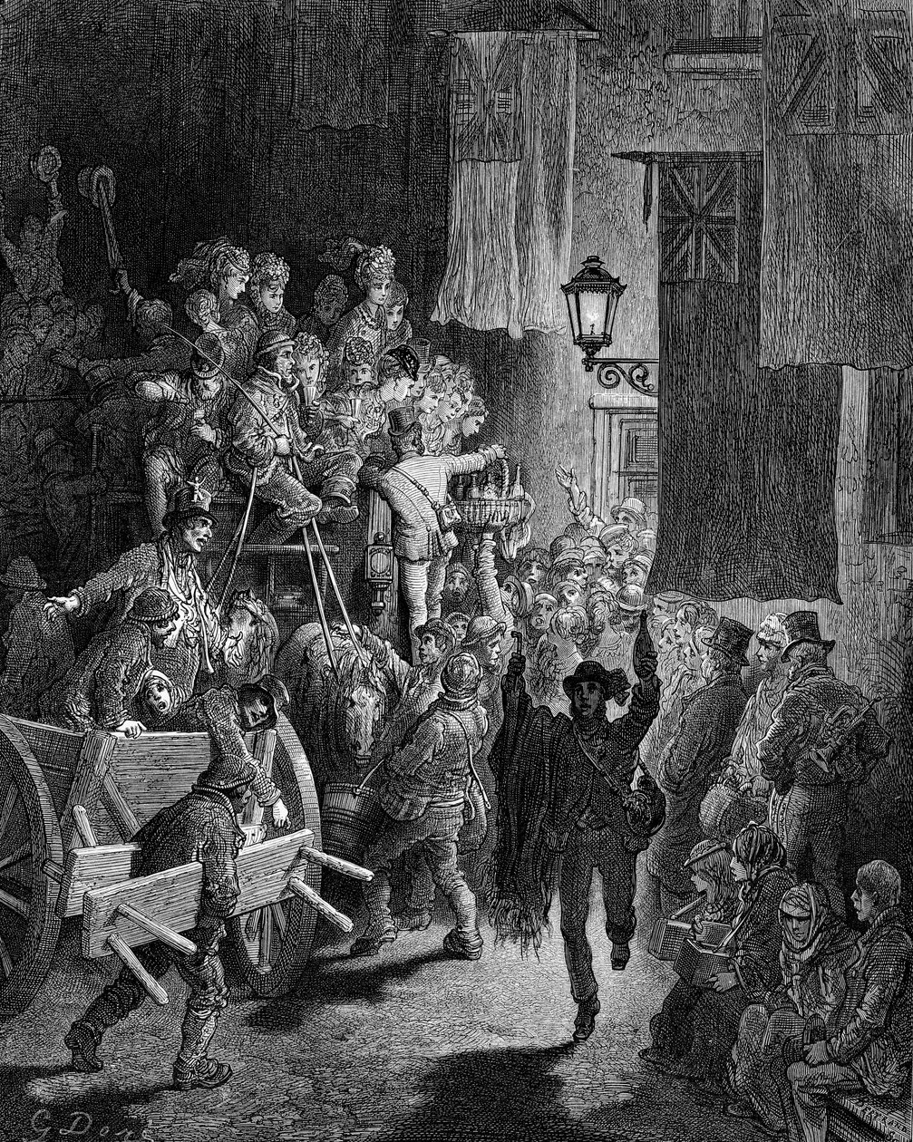 The Derby - Powrót do domu, Gustave Doré autorstwa Gustave Dore