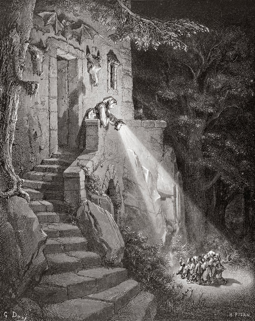 Dom wilkołaka, ryty przez Heliodore Josepha Pisana (1822-90) c.1868 autorstwa Gustave Dore