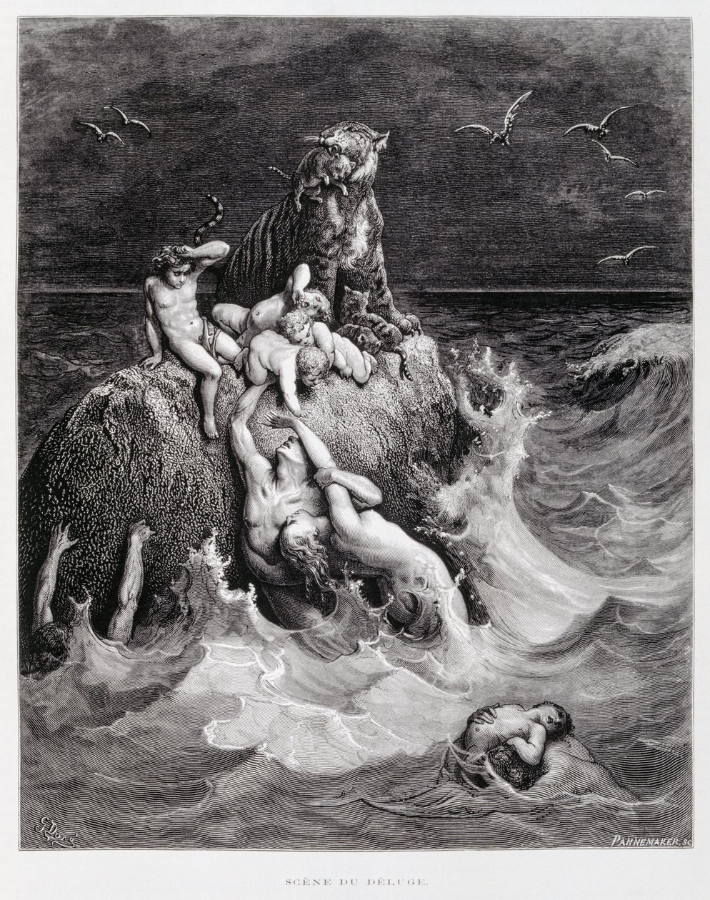 Wielki potop, ilustracja z Biblii Dore