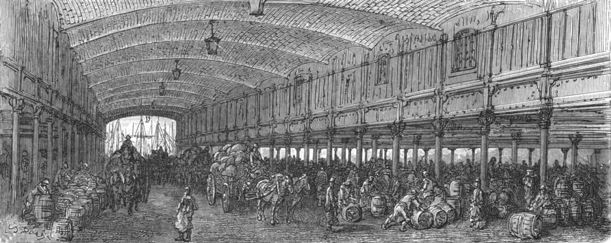 „Wielki Magazyn – St. Dok Katarzyny”, 1872. autorstwa Gustave Dore