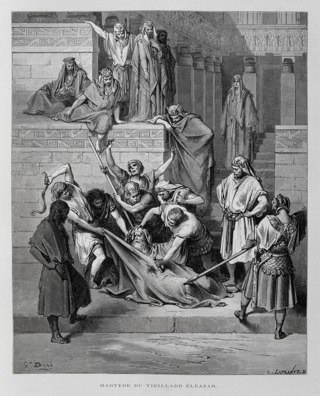 Męczeństwo Eleazara, ilustracja z Biblii Dore