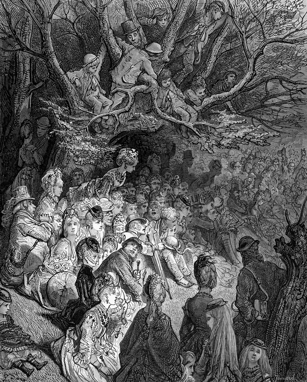 Brzeg rzeki – pod drzewami, Gustave Doré autorstwa Gustave Dore