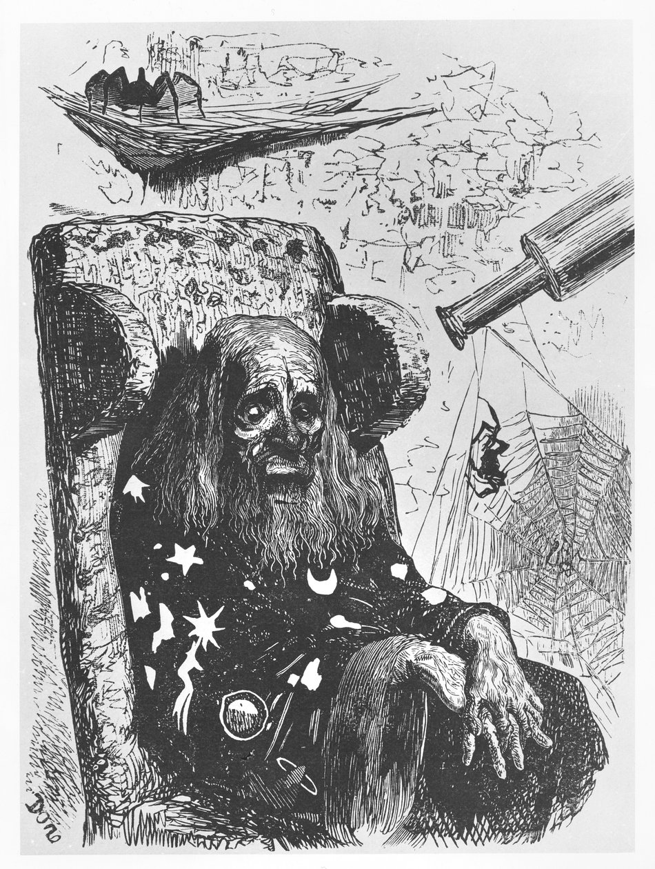 Astrolog Herr Trippa, ilustracja z „Gargantua i Pantagruel”, autorstwa François Rabelais autorstwa Gustave Dore