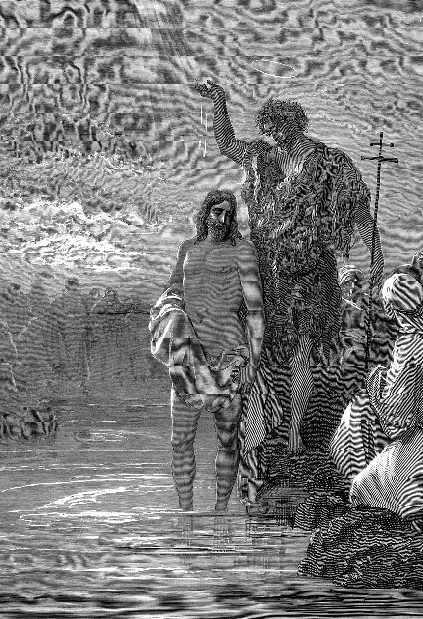 Chrzest Chrystusa, I wiek, 1865-1866 autorstwa Gustave Dore