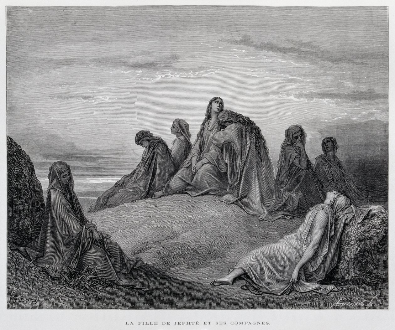 Córki Jeftego, ilustracja z Biblii Dore