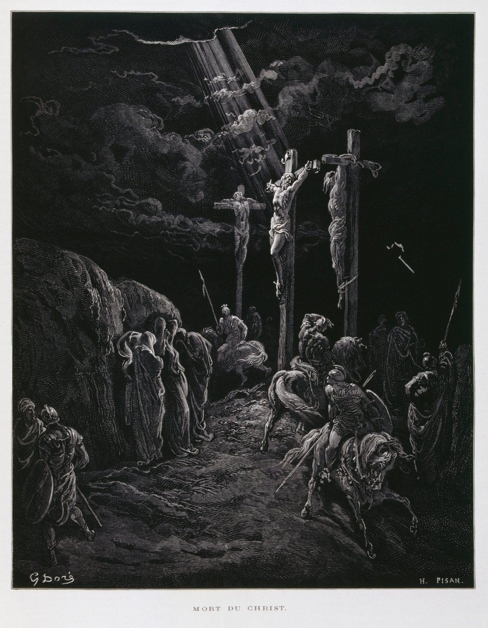 Śmierć Chrystusa na krzyżu, ilustracja z Biblii Dore