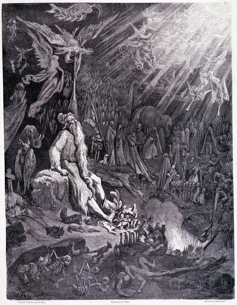 Sąd ostateczny zakończy twoje męki... Tablica XII - Ilustracja Gustave