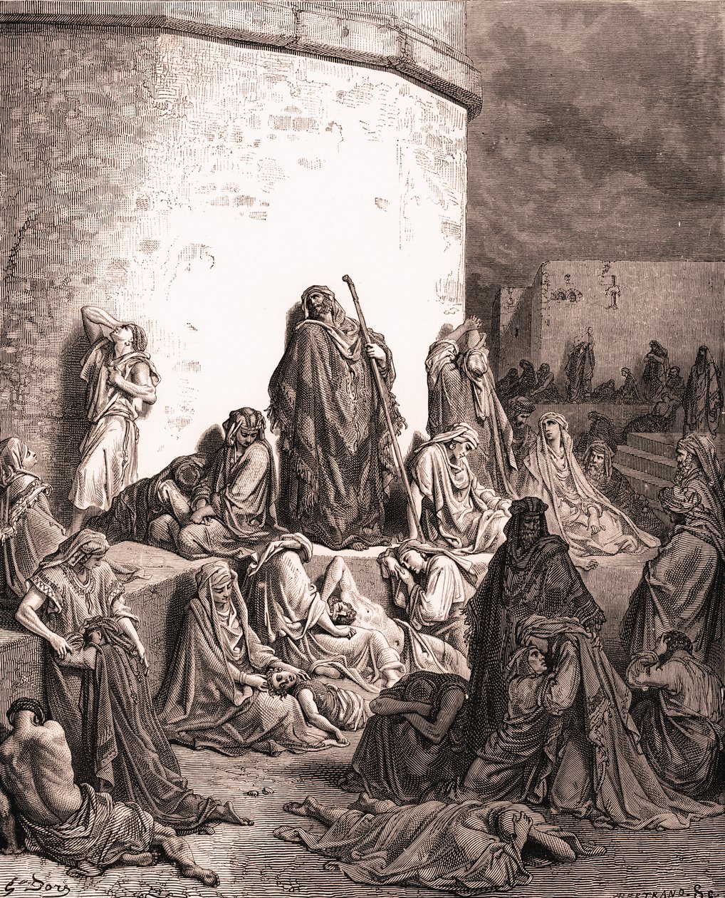Lud opłakuje Jerozolimę, Gustave Doré. - Biblia autorstwa Gustave Dore