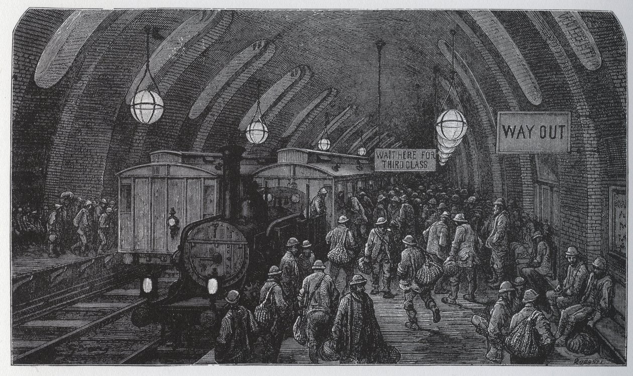 Pociąg robotniczy - autorstwa Gustave Dore