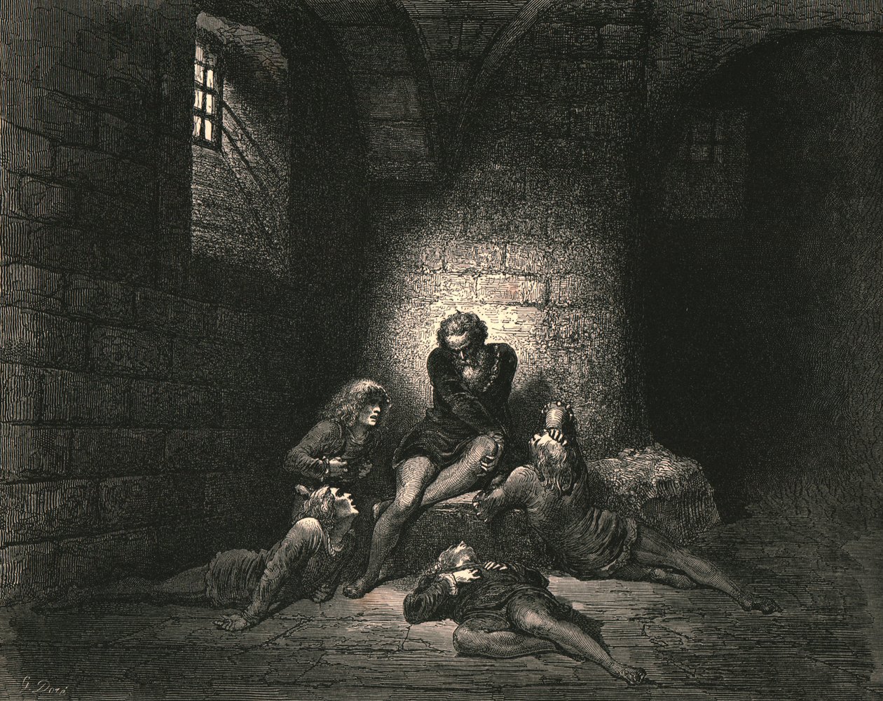 Następnie, aby nie uczynić ich smutniejszymi, utrzymywałem ducha w ciszy, ok. 1890 r. autorstwa Gustave Dore