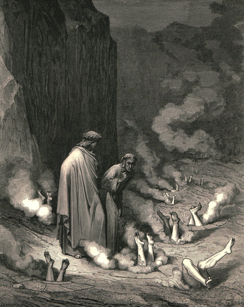 Stałem tam jak zakonnik, który żałuje za morderstwo zagłady, ok. 1890. autorstwa Gustave Dore