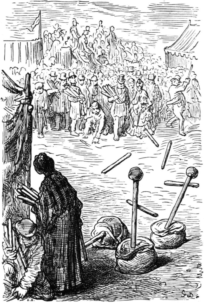 „Trzy kije za grosz”, 1872. autorstwa Gustave Dore