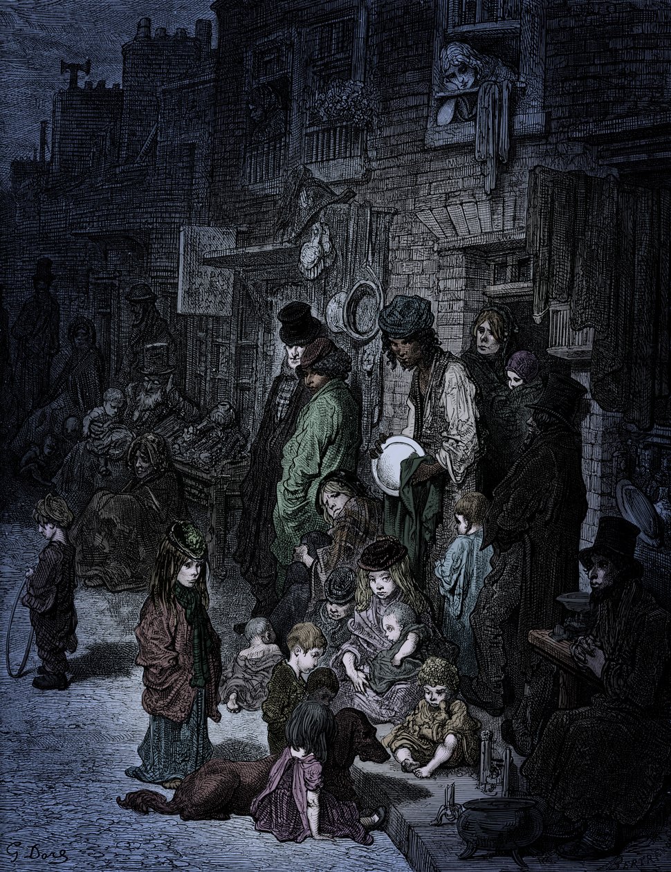 Wiktoriański Londyn – Whitechapel autorstwa Doré autorstwa Gustave Dore