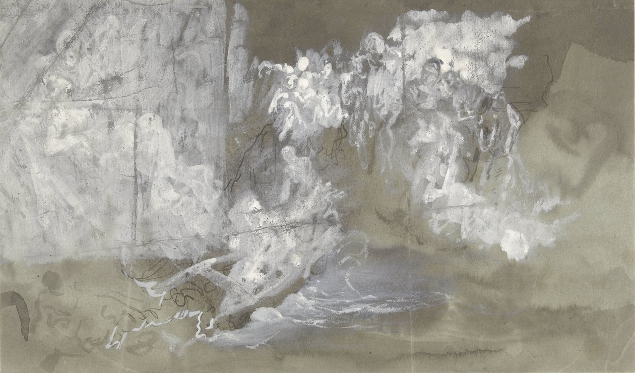 Chmura, w której unoszą się postacie autorstwa Gustave Dore