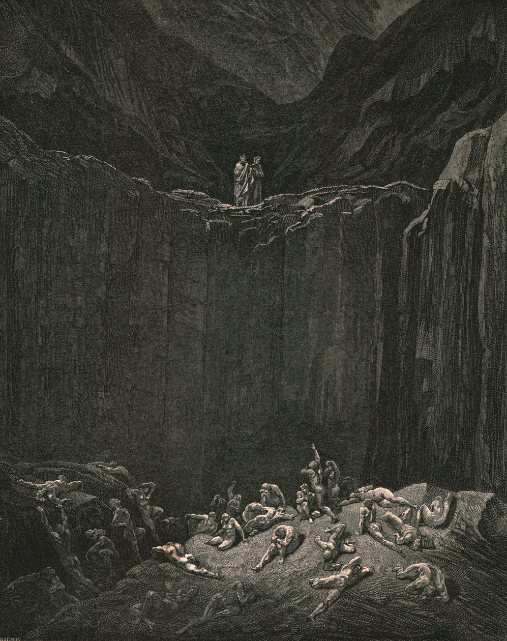 ...przenikliwa sprawiedliwość, skazana na ukaranie fałszerzy, c1890. autorstwa Gustave Dore