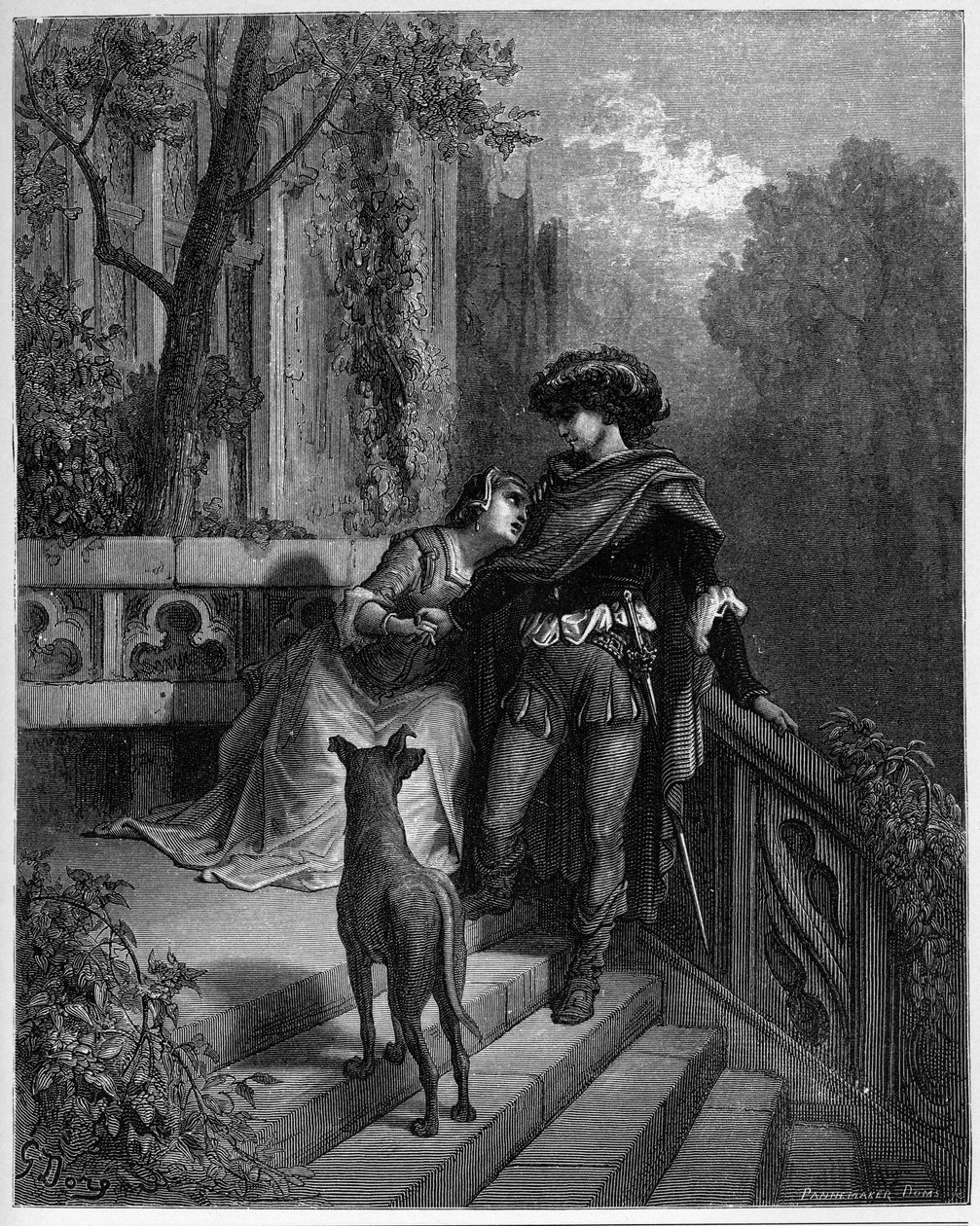 les deux pigeons - dwa gołębie - z "Bajek" Jeana de La Fontaine autorstwa Gustave Dore