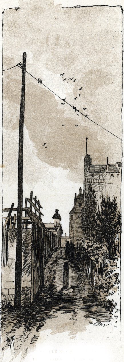 Aleja między aleją Wersalską a brzegiem Sekwany, Auteuil, Paryż autorstwa Gustave Fraipont