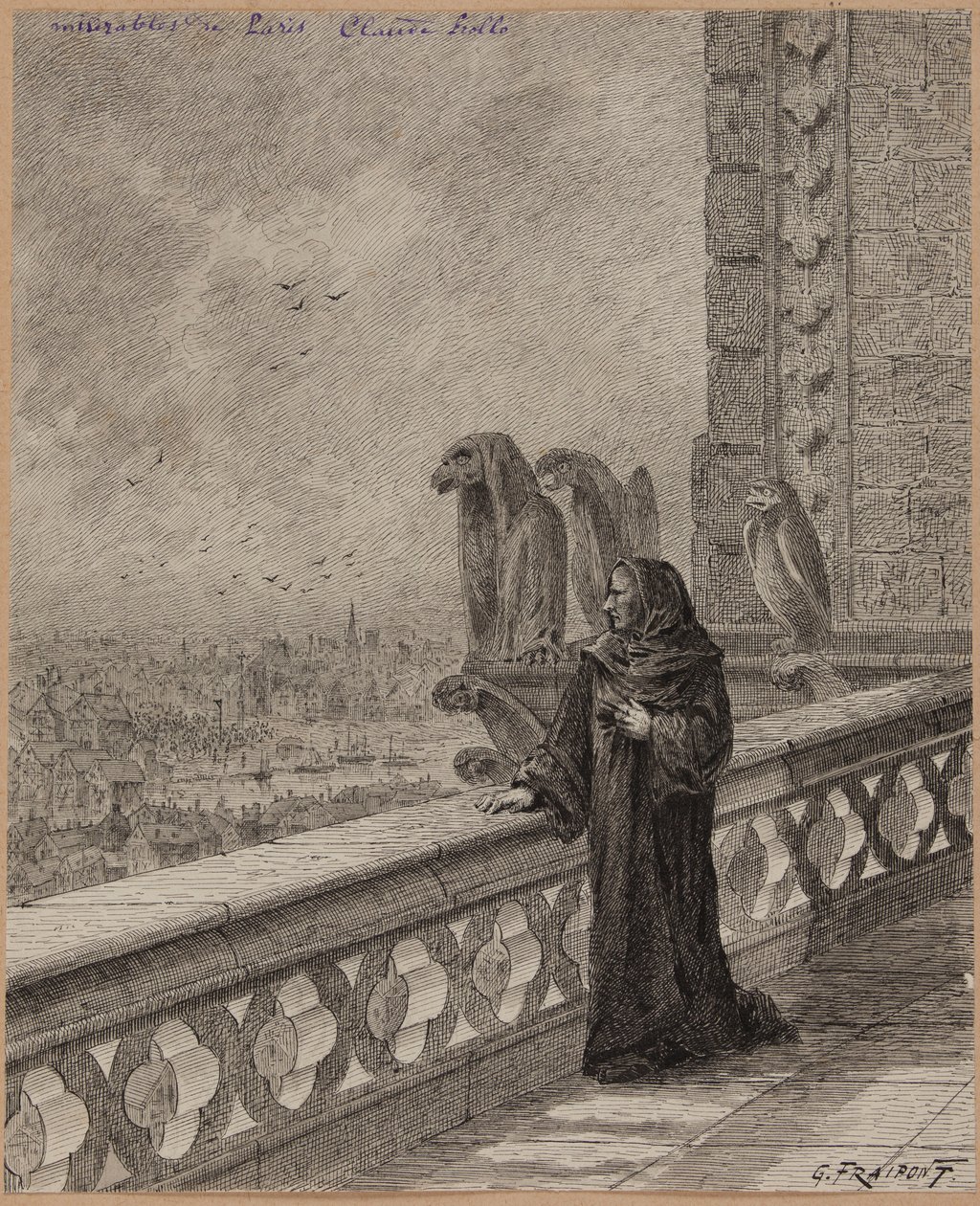 Claude Frollo. autorstwa Gustave Fraipont