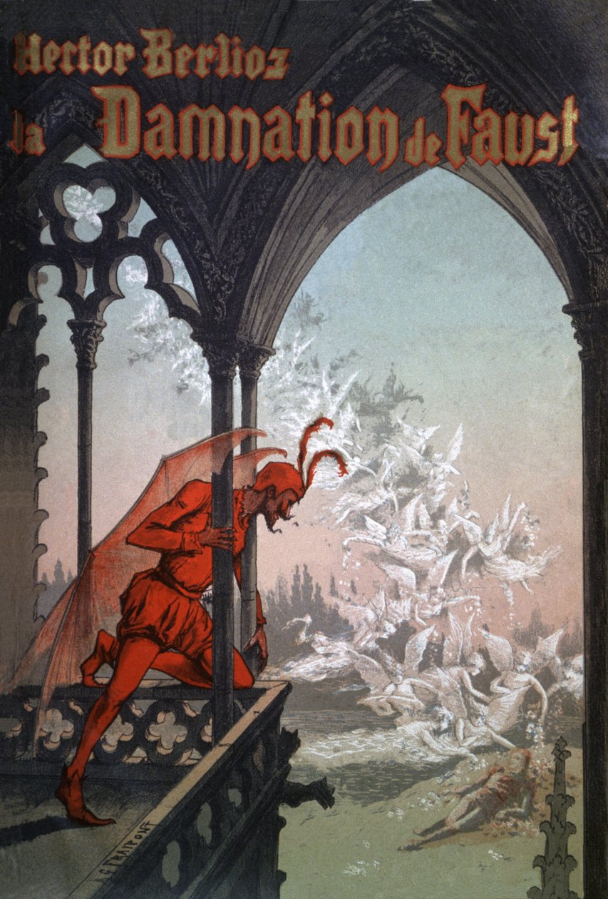 Potępienie Fausta, ok. 1900 r. (ilustracja) autorstwa Gustave Fraipont