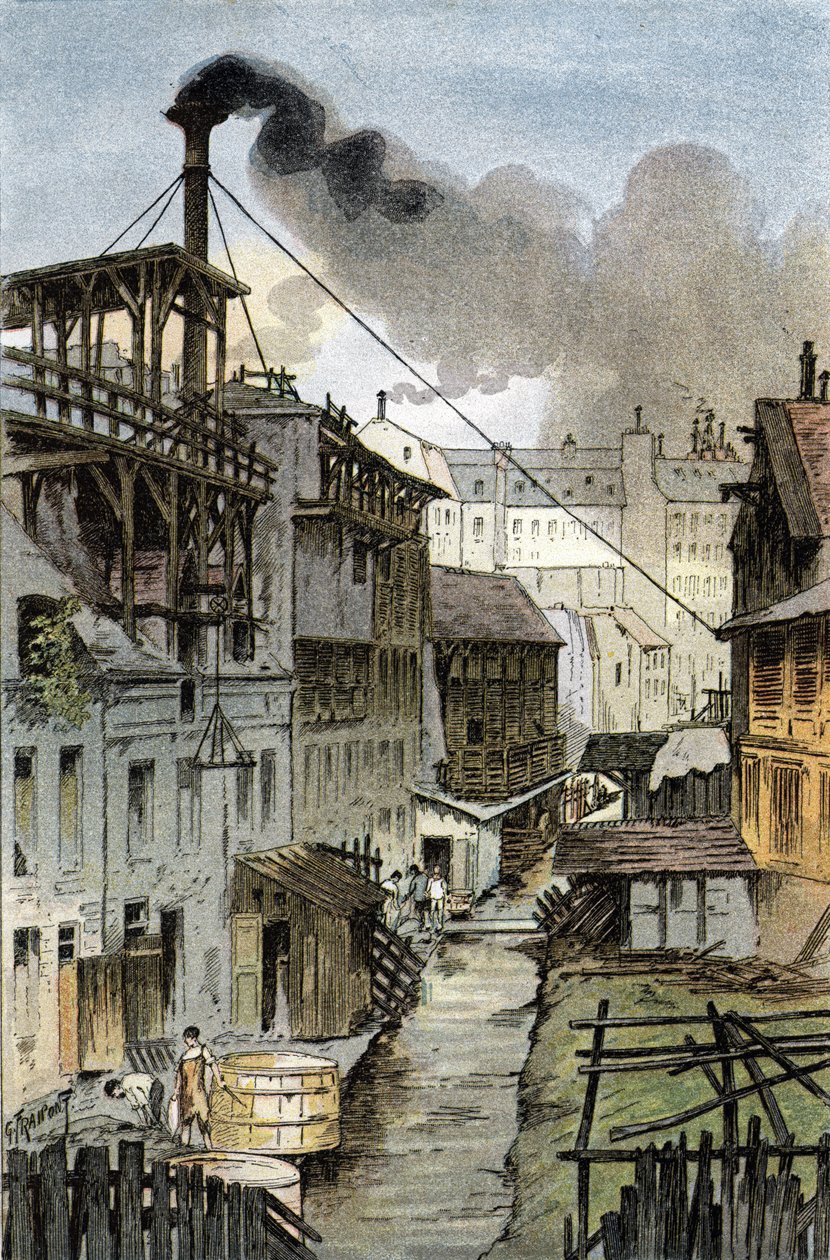 Widok na rzekę Bievre z bulwaru Port Royal, Paryż Rysunek Gustave