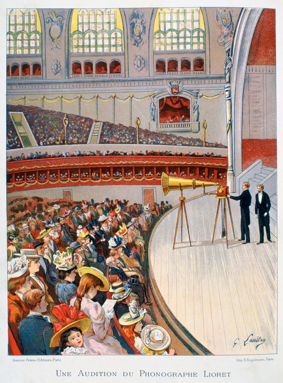 Wyświetlacz gramofonowy lub gramofonowy, XIX wiek autorstwa Gustave Francois Lasellaz