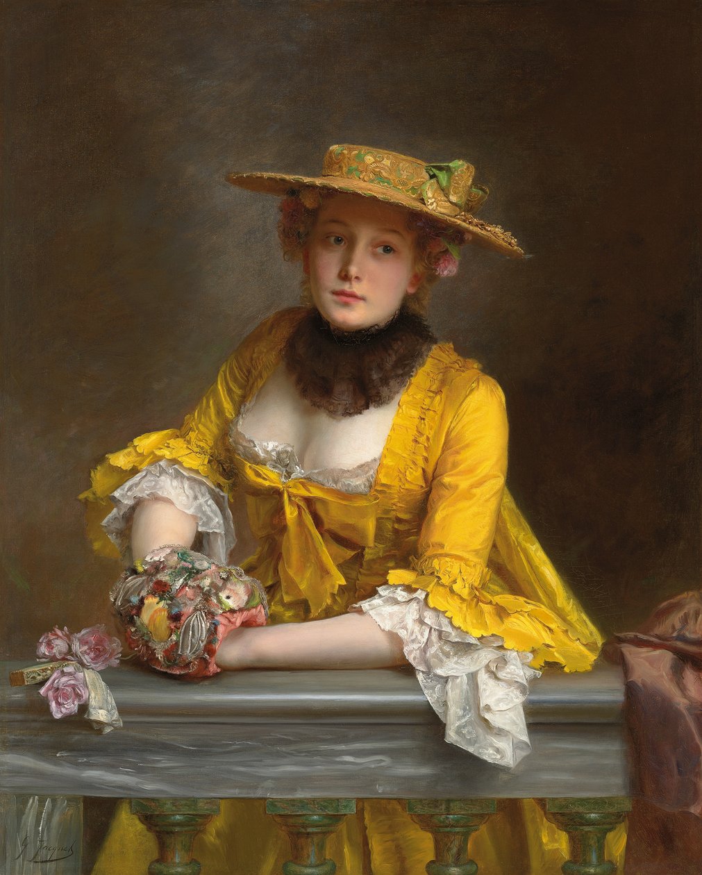 Żółta Sukienka, autorstwa Gustave Jacquet