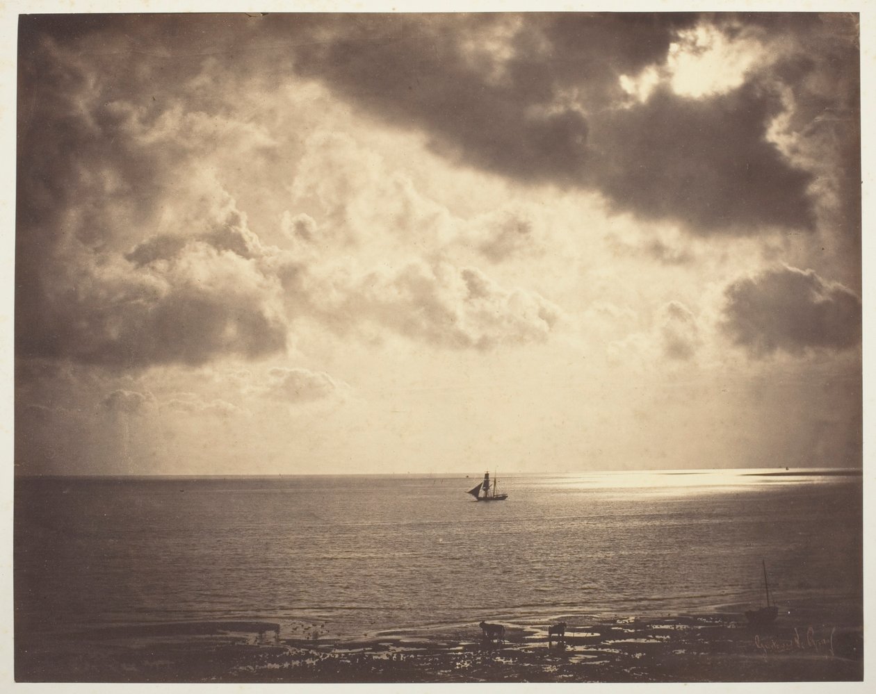 Bryg na wodzie autorstwa Gustave Le Gray