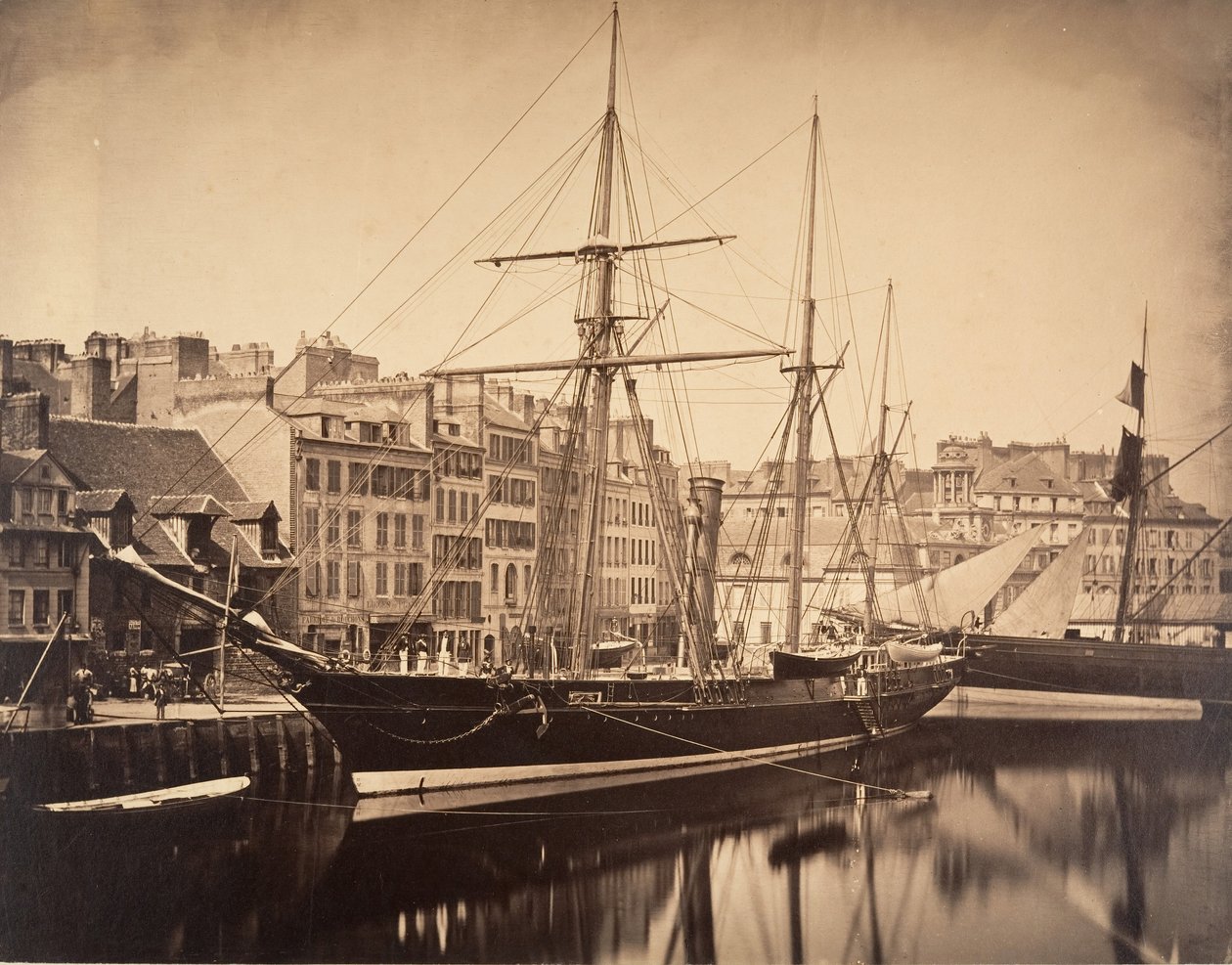 La Reine Hortense - Jacht Cesarski, Hawr, 1856. autorstwa Gustave Le Gray