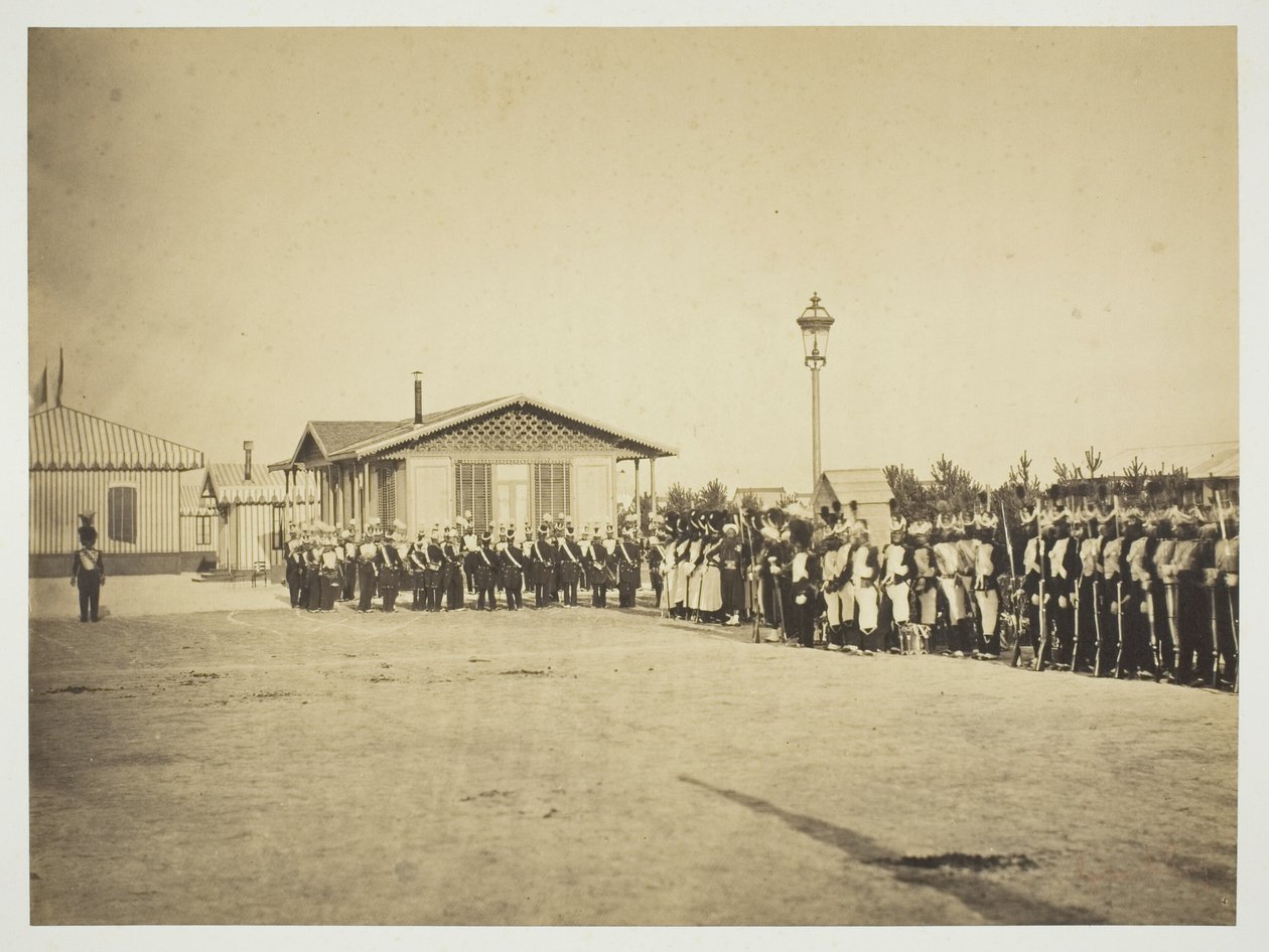 Żołnierze lekkiej piechoty, Camp de Châlons autorstwa Gustave Le Gray
